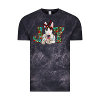 Cloud Black Christmas joy bull terrier Vintage Tee - RanaPortraitStore
