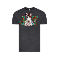 Christmas Joy Bull Terrier Vintage Tee | Teevron