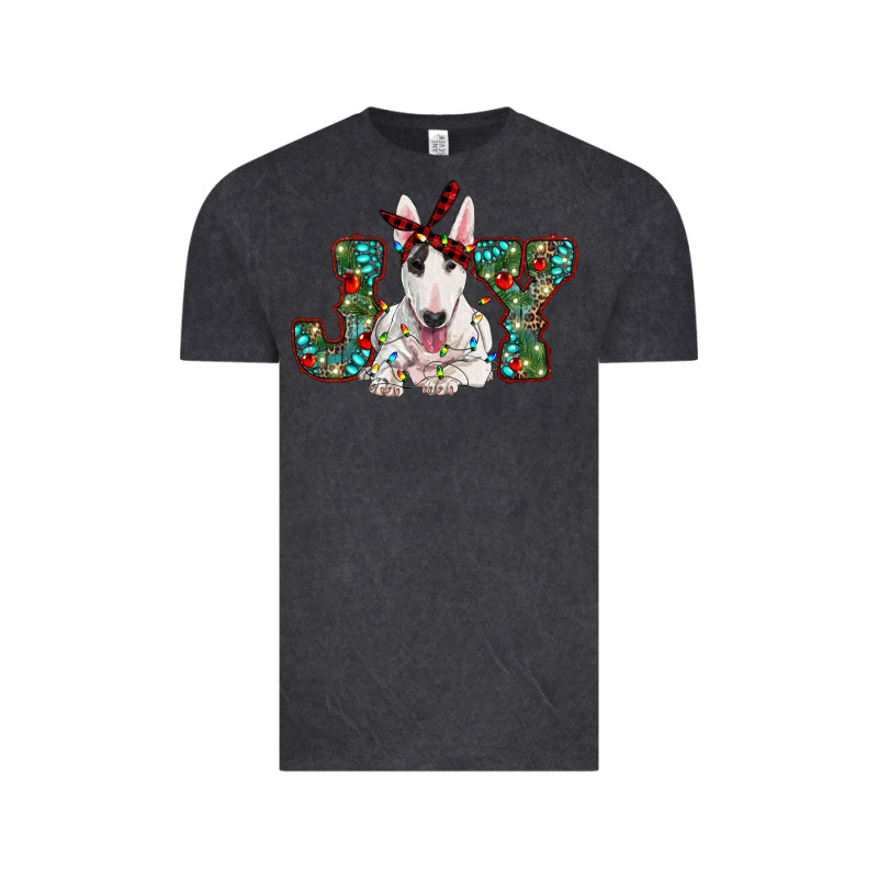 Christmas Joy Bull Terrier Vintage Tee by RanaPortraitStore | Teevron