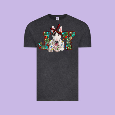 Christmas Joy Bull Terrier Vintage Tee Designed By Ranaportraitstore