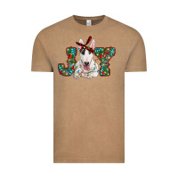 Vintage Coffee Christmas joy bull terrier Vintage Tee - RanaPortraitStore
