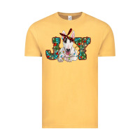 Vintage Mustard Christmas joy bull terrier Vintage Tee - RanaPortraitStore