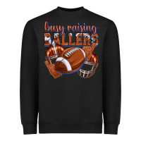 Black busy raising ballers football Heavyweight Sweatshirt - texasbilliewilder