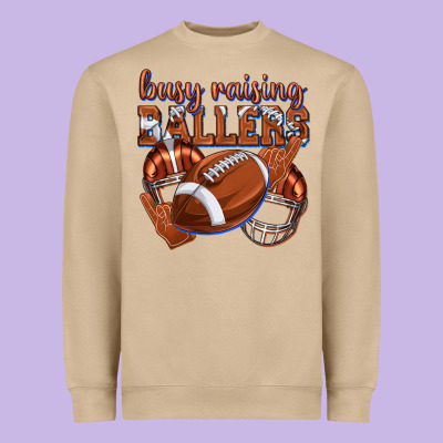 Heavyweight Sweatshirt busy raising ballers football