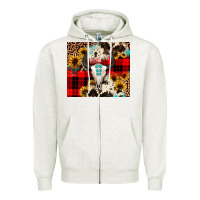 Oatmeal Heather bullskull Sunflower Zipper Hoodie - JahusDesignShop