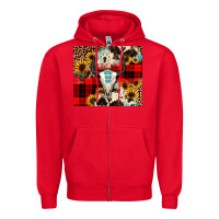 Red bullskull Sunflower Zipper Hoodie - JahusDesignShop
