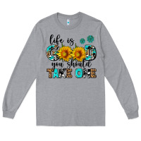 Heather Grey life is good you should get one Long Sleeve Tee - AdoDesignShop