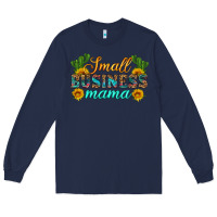 Navy small business mama Long Sleeve Tee - HRA Design Shop