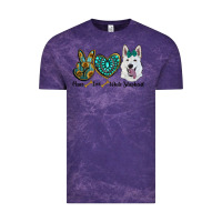 Cloud Purple peace love white sepherd Vintage Tee - RanaPortraitStore