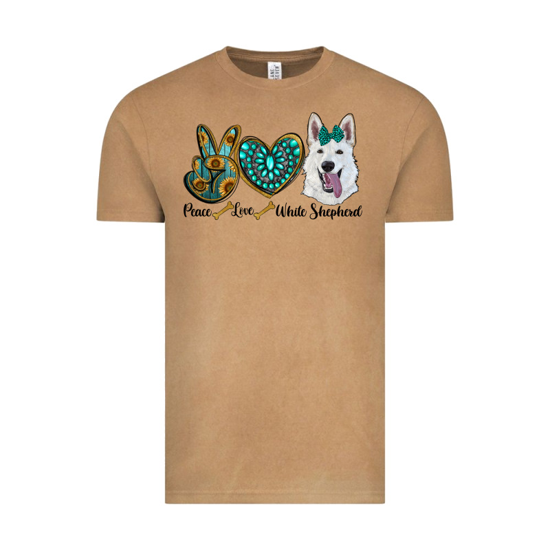 Peace Love White Sepherd Vintage Tee by RanaPortraitStore | Teevron