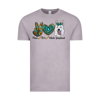 Vintage Zinc peace love white sepherd Vintage Tee - RanaPortraitStore