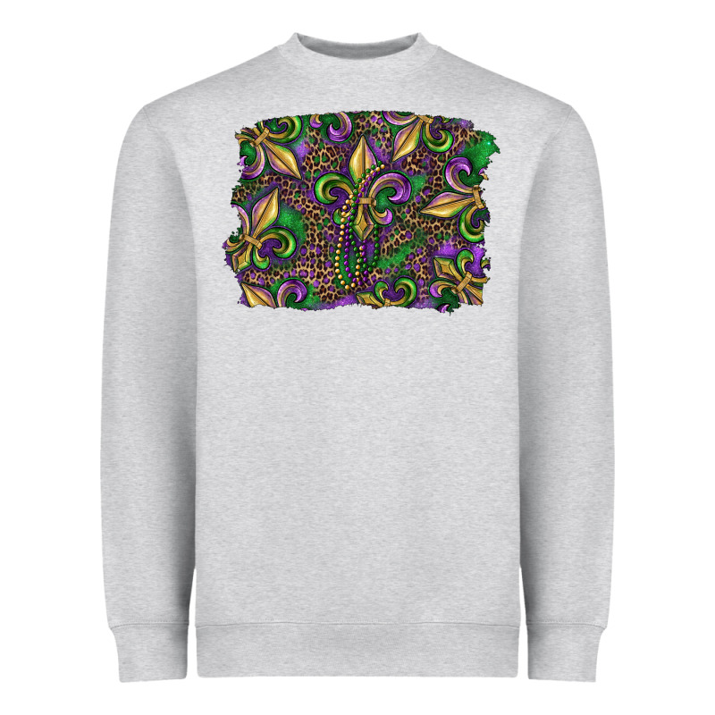 Mardi Gras Fleur De Lis Heavyweight Sweatshirt by RanaPortraitStore | Teevron