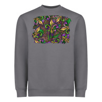 Storm Mardi Gras Fleur De Lis Heavyweight Sweatshirt - RanaPortraitStore