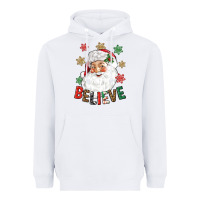 White Believe Christmas Heavyweight Hoodie - NancyCooperArtShop