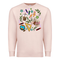 Pale Pink teacher tools Premium Sweatshirt - MaliasSmallBusiness