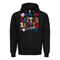 Black hey batter batter swing baseball Zipper Hoodie - Jasminsmagicworld