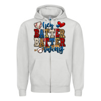 Dove Grey hey batter batter swing baseball Zipper Hoodie - Jasminsmagicworld