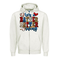 Oatmeal Heather hey batter batter swing baseball Zipper Hoodie - Jasminsmagicworld