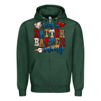 Sports Green hey batter batter swing baseball Zipper Hoodie - Jasminsmagicworld