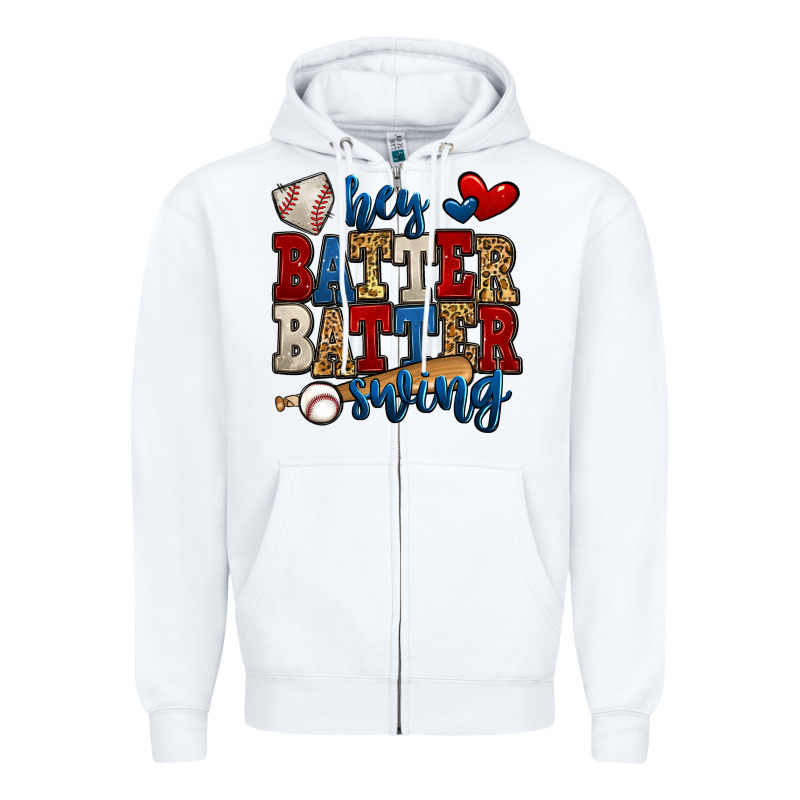 Hey Batter Batter Swing Baseball Zipper Hoodie by Jasminsmagicworld | Teevron