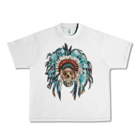 Lunar Rock indian headdress with native american skull Urban Heavy Tee - RanaPortraitStore