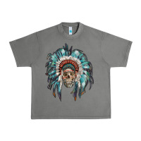 Tornado indian headdress with native american skull Urban Heavy Tee - RanaPortraitStore