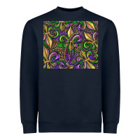 Navy mardi gras fleur de lis Heavyweight Sweatshirt - RanaPortraitStore