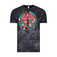 Cloud Black western crocin Vintage Tee - texasbilliewilder