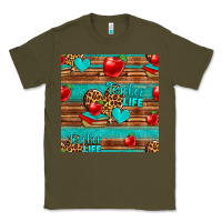 Army Green teacher life seamless pattern Classic Tee - HRA Design Shop