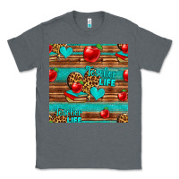 Charcoal Heather teacher life seamless pattern Classic Tee - HRA Design Shop