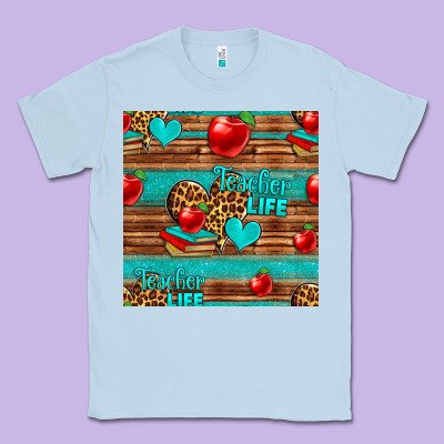 Teacher Life Seamless Pattern Classic Tee Designed By Hra Design Shop