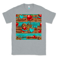 Heather Grey teacher life seamless pattern Classic Tee - HRA Design Shop