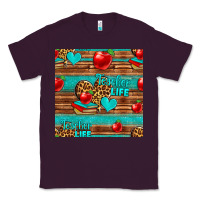 Plum teacher life seamless pattern Classic Tee - HRA Design Shop