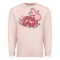 Pale Pink happy easter Premium Sweatshirt - MaliasSmallBusiness