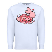White happy easter Premium Sweatshirt - MaliasSmallBusiness