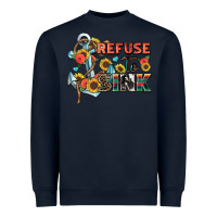 Navy refuse to sink Heavyweight Sweatshirt - Zillion Design Studio