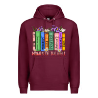 Burgundy women of the bible Premium Hoodie - MaliasSmallBusiness