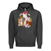 Charcoal Heather easter lamb Zipper Hoodie - Jasminsmagicworld