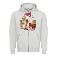 Dove Grey easter lamb Zipper Hoodie - Jasminsmagicworld