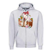 Heather Grey easter lamb Zipper Hoodie - Jasminsmagicworld