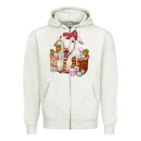 Oatmeal Heather easter lamb Zipper Hoodie - Jasminsmagicworld