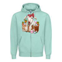 Seafoam easter lamb Zipper Hoodie - Jasminsmagicworld