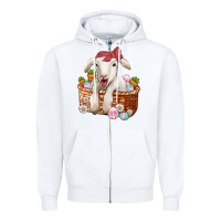 White easter lamb Zipper Hoodie - Jasminsmagicworld