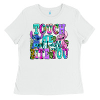 White touch me and i will bite Ladies Tee - AdoDesignShop