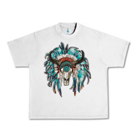 Lunar Rock indian headdress with bull skull Urban Heavy Tee - RanaPortraitStore