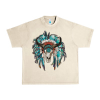 Sandshell indian headdress with bull skull Urban Heavy Tee - RanaPortraitStore