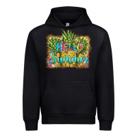 Black hello summer pineapple Urban Hoodie - BarkalooDesign