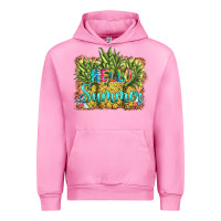 Fuchsia Pink hello summer pineapple Urban Hoodie - BarkalooDesign