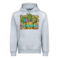 Heather Grey hello summer pineapple Urban Hoodie - BarkalooDesign