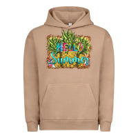 Pigment Burro hello summer pineapple Urban Hoodie - BarkalooDesign